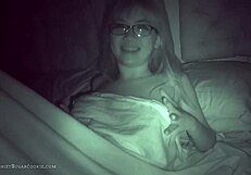Asian amateur with big tit fucks on night vision