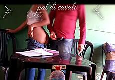 In a group sex scene, Amador has his large behind drilled