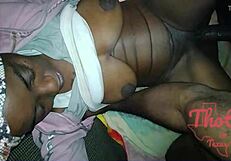 Even black women, as the slut displays her thick body in this titfuck video