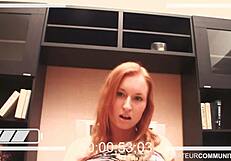 Unpretentious home video of amateur girlfriending her finger