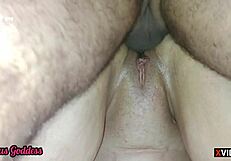 Facial cumshot and bеautiful blowjob from a naked goddess