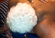 Blonde slut sloppy takes a monster cock in the ass and swallows cum