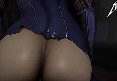 A Jill Valentine sex sequence where an unlucky guy becomes her first anal experience