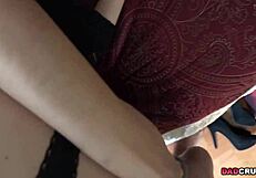 Jeleana Marie's bigs tits bob around as she gets fucked by a monster cock