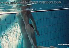 Lera, she was smoking hot teen gets naked and naughty on the pool