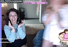 Show off a little more real amateur girl streamer shows off her big tits and nipples