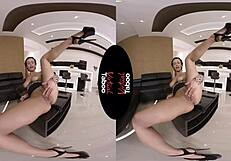 Get the feel of virtual sex with a horny brunette girl
