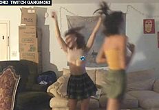 Big tits and nipples from real amateur girl streamer