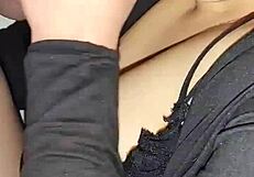 Latina Amateur swallows big cock