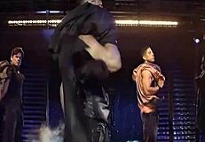 Mike's striptease is very much a magic act