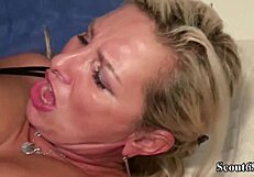 German milf in stockings takes a monster c