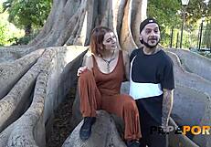public doggystyle in amateur brunette Malafalda