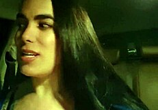 Lovely crossdressing tranny gets a facial and a cumshot