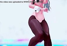 2d animation of a bunny in full costume