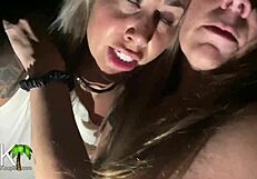 Fixture amateur sluts with large ass and natural boobs give blowjobs