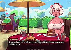 A porn game with a big titted dog princess and her deepthroating skills HD sex video