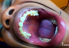 Breanna shows her best shot in tongue play that is as extreme as it can get