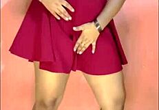half Indian slut in skirt has sex with a man