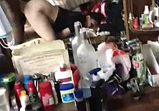 Lustful interracial babe gets pawed at and screwed with a black big cock