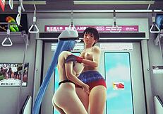Esdeath engages in hardcore sex on train in Akame ga Kill hentai