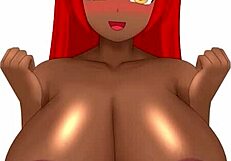 porn speed painting depicts big tits in anime hentai fantasy