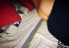 Karina's lover rips off her sexy lingerie!