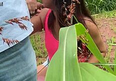 i walk in forest with stepsis and make her suck my dick till cumshot