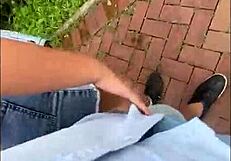 i walk in forest with stepsis and make her suck my dick till cumshot