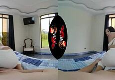 Latin super model vr experience in reality pov with experienced model