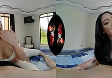 Enjoy the virtual reality with a Latina supermodel