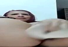 watch this webcam slut squirt hard with her dildo!