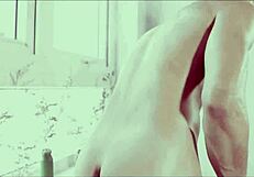 model tuyn nguyen poses in stockings