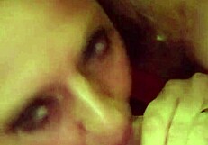 Mature wife gives provocative early blowjob