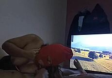 latina stepsister gives oral sex all night after fucking