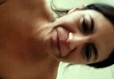 Wife Enjoys Intimate Moments at Home with Husband