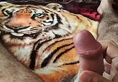 Solo Guy Finishes Intense Masturbation