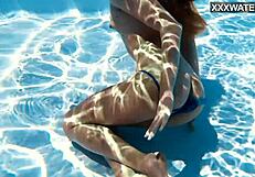 Ivi Rein's Intense Underwater Smoking with Horny Petite Blonde