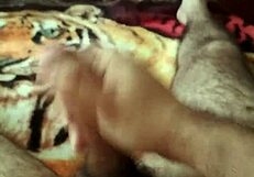 Solo Guy Finishes Intense Masturbation