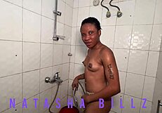 Natasha relaxes in a soothing bath, enjoying the warm water and peaceful moment