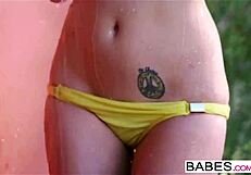 brett rossi gets slippery and wet with trimmed pussy and tits in pov