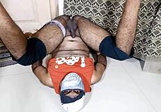 she strokes a black cock in various positions