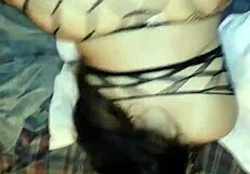 latina woman in fishnets chats about her day