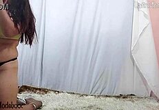 my hot girlfriend posing sexy in lingerie with big boobs