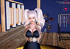 Fanora Sees First Hard Dick and Gives Accidental Handjob