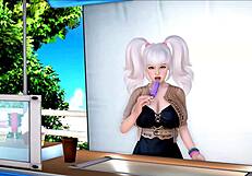 Fanora Sees First Hard Dick and Gives Accidental Handjob