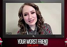 lizzie love shares wild casting tales as your worst friend going deeper in season 3 with mike alexio