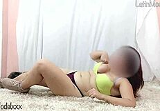 my hot girlfriend posing sexy in lingerie with big boobs