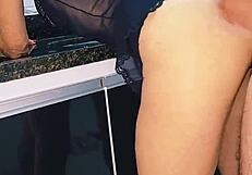 Couple Fucks Blonde Milf Wife On Sink With Oral And Creampie