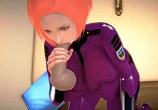 Redhead Dva Gets Tied Up While Sucking Cock And Eats Huge Load