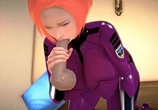 Redhead Dva Gets Tied Up While Sucking Cock And Eats Huge Load